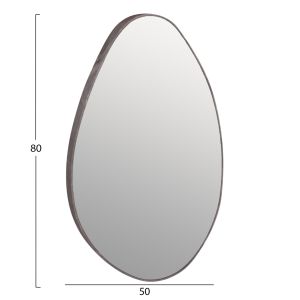 Wall mirror Hm4488.02 MDF frame in gray marble color 50x80hcm.