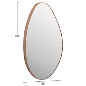 Wall mirror Hm4488.03 MDF frame in natural wood color 50x80hcm.