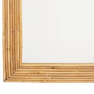 Wall mirror natural rattan frame 60x4.5x100hcm Hm4367