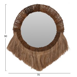 Round mirror natural color Hm7804