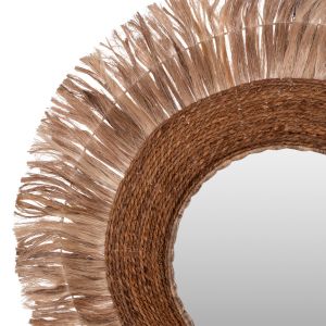 Round mirror in natural color, hm7740