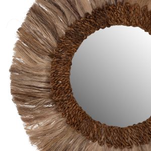 Round mirror in natural color Hm7731