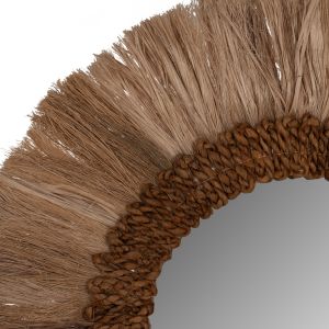Round mirror in natural color Hm7731