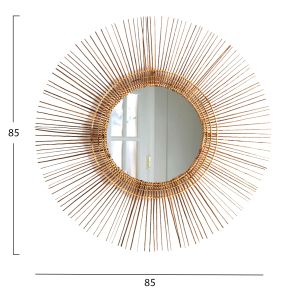 Round mirror in natural color, hm7733