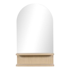 Огледало с рафт Mensola Mdf в естествен нюанс 45.7x12.7x76.2см
