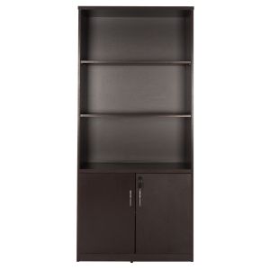 Office bookcase Caitlyn wenge color with 2 doors 80x40x180cm Hm2014,02