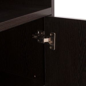 Office bookcase Caitlyn wenge color with 2 doors 80x40x180cm Hm2014,02