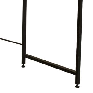 Office desk Karvem melamine oak color black metal 120x60x73cm