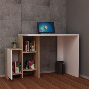 Office desk Kely in white oak color 113x45x74cm