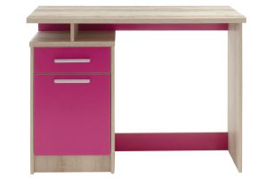Office desk Looney with drawers with pink doors 100x55x75cm