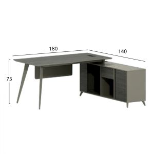 Офис бюро Luxseries 180x140x75cm обръщащ се ъгъл в мокка и ясен Hm2116