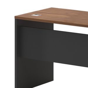 Office desk Oscar with left corner walnut/anthracite color 160x140x76cm