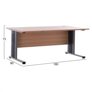 Office desk in oak color 180x80x75cm HM2046,01