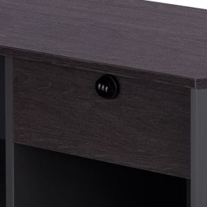 Office desk right corner Rosewood Hm2083r 220x180x76cm