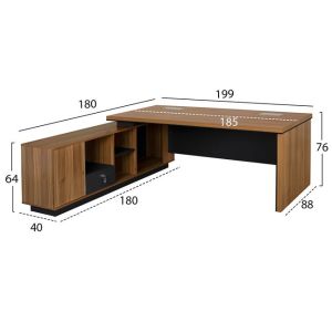 Office desk with swivel corner Supreme 199x180x76cm Hm2347