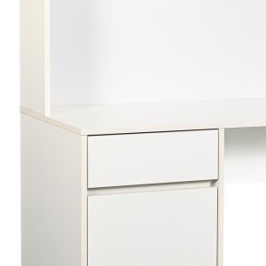 Office desk with shelf Secreta in white color 110x50x135cm