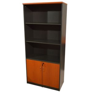 Office shelf Hm2014.03 with 2 doors cherry color 80χ40χ180cm