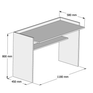 Office set 2 pieces melamine sonoma-white Hm11775,12