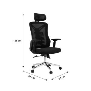 Andrew office chair with mesh in black
