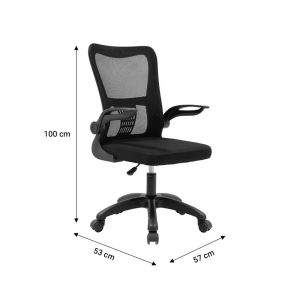 Annalise office chair with mesh, black