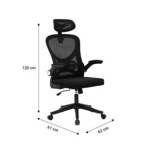 Anthony office chair with mesh in black