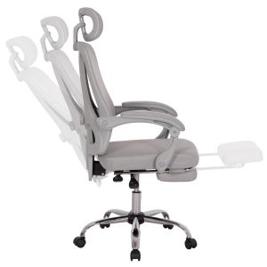 Офис стол Barnet Hm18258.02 сива мрежа - сива рамка, найлон 61x62x123всм.