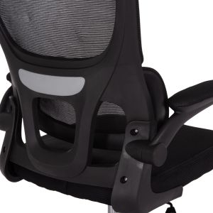 Office chair Baston Hm18236.01 black mesh fabric and Pp frame 64x60x117-127cm.