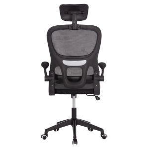 Office chair Baston Hm18236.01 black mesh fabric and Pp frame 64x60x117-127cm.