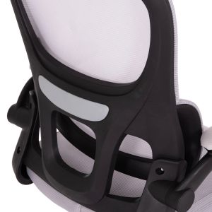Office chair Baston Hm18236.02 gray mesh fabric and black Pp frame 64x60x127cm.