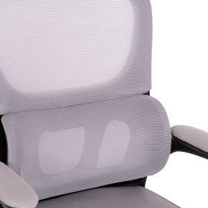 Office chair Baston Hm18236.02 gray mesh fabric and black Pp frame 64x60x127cm.