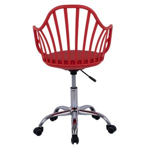 Office chair Becky, red color, 57x57x96cm Hm8457,04
