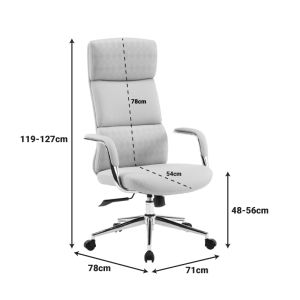 Office chair Bendona, black, Pu, 71x78x119-127 cm