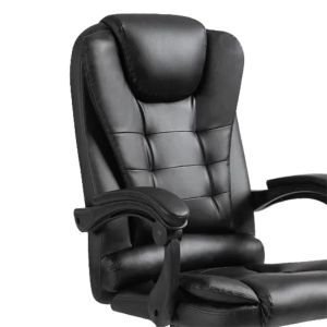 Office chair Benett black eco-leather 62x48x110cm