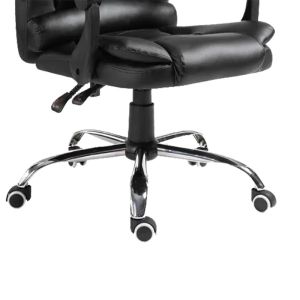Office chair Benett black eco-leather 62x48x110cm