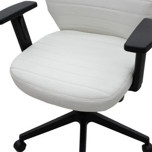 Office chair Benno white eco-leather