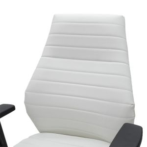Office chair Benno white eco-leather