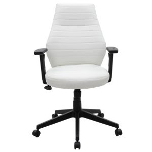 Office chair Benno white eco-leather
