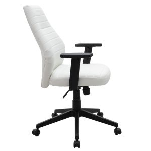Office chair Benno white eco-leather