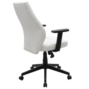 Office chair Benno white eco-leather