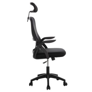 Офис стол Blazer Hm1205.01 черен мрежестен плат - черни подлакнатници 60x58x110-130всм.