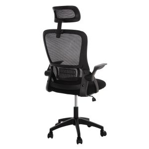 Офис стол Blazer Hm1205.01 черен мрежестен плат - черни подлакнатници 60x58x110-130всм.