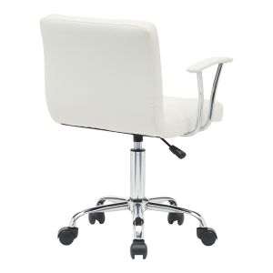 Офис стол Buleco Pu бял 56x46x74-86см