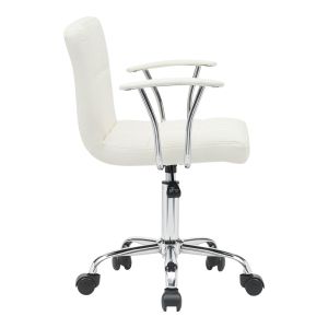 Офис стол Buleco Pu бял 56x46x74-86см