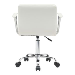 Офис стол Buleco Pu бял 56x46x74-86см