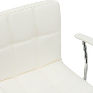 Офис стол Buleco Pu бял 56x46x74-86см