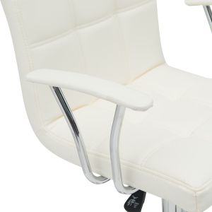 Офис стол Buleco Pu бял 56x46x74-86см