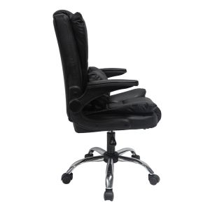 Office chair Canan black Pvc-black chrome base 69x48x98hcm HM1201