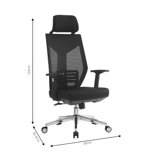 Commend office chair with black mesh fabric