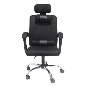 Office chair Croner black mesh-black metal base-nylon frame 58x50x120hcm HM1196