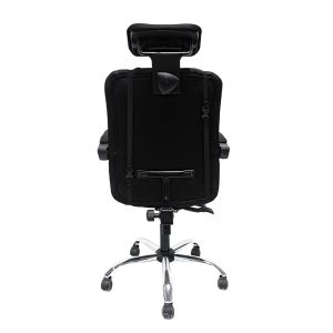Office chair Croner black mesh-black metal base-nylon frame 58x50x120hcm HM1196